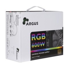Argus RGB-600 II Bronze 600W ATX Power Supply - High Efficiency & Stunning RGB Design!